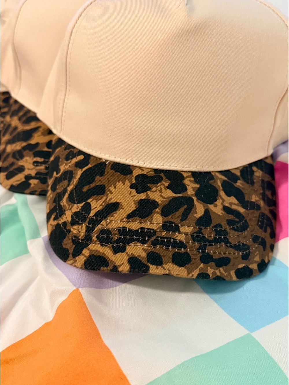 3 Leopard Print Brim and Adjustable Snapback